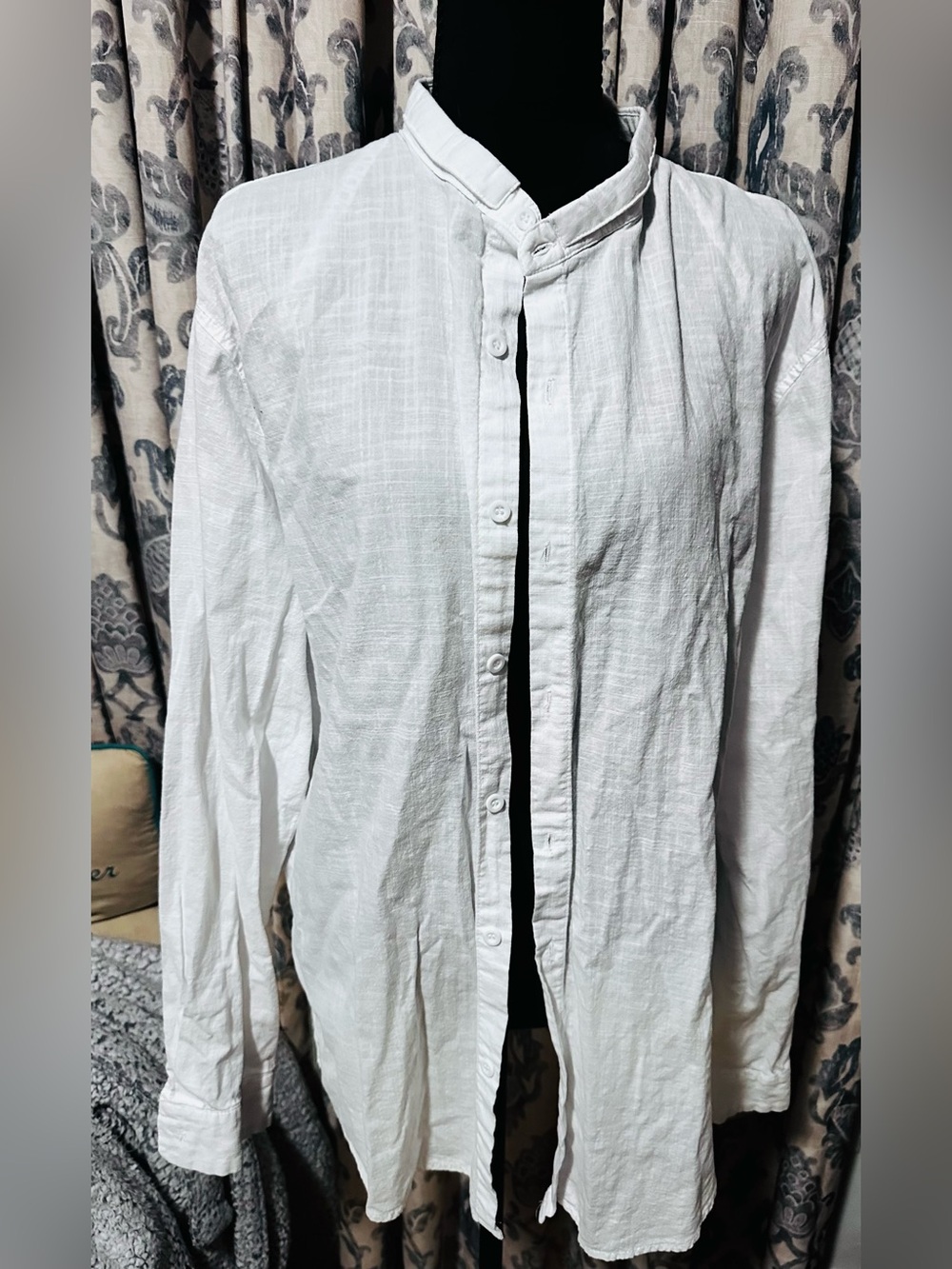 White Button-Up Cotton Shirt